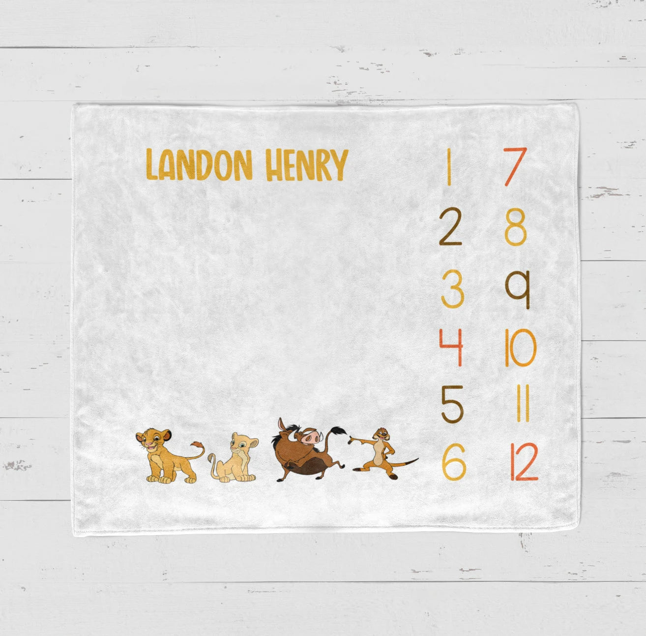 Lion King Milestone Blanket