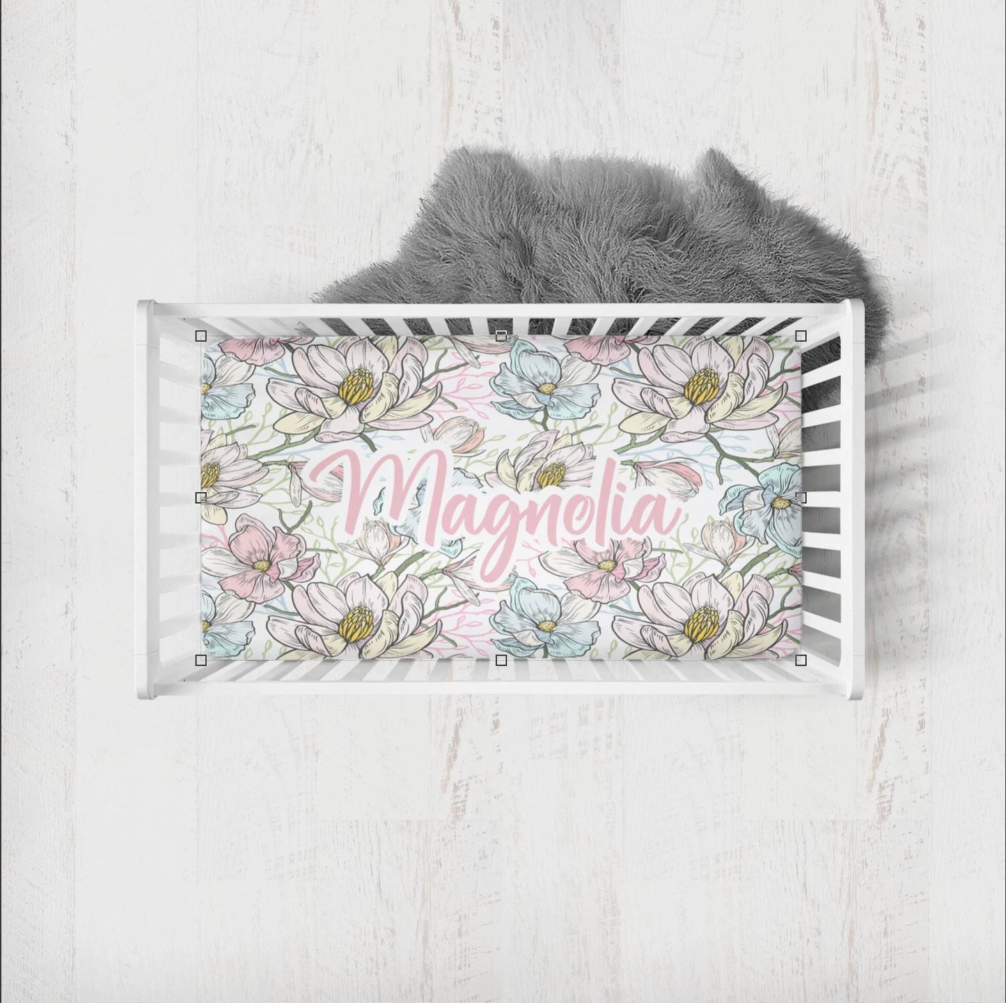Magnolia Crib Sheet