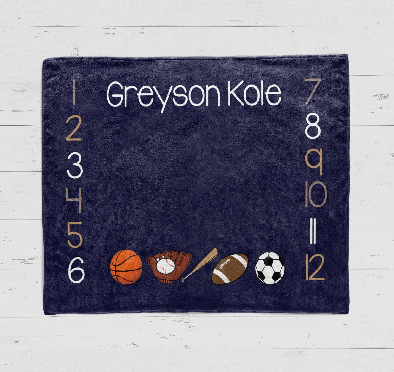 Sports Milestone Blanket