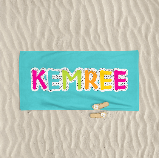 Bright Bubble Beach Towel