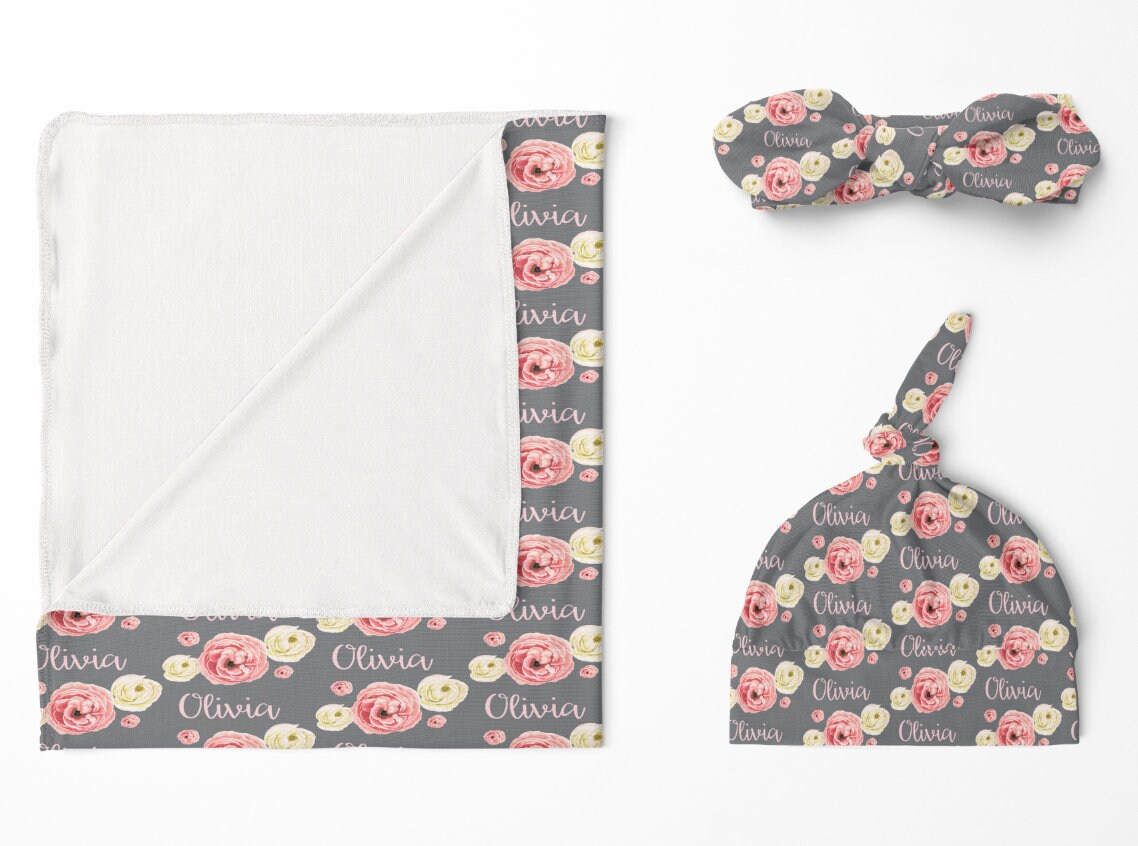 Grey Rose Swaddle