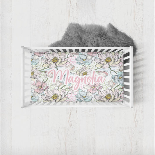 Magnolia Crib Sheet