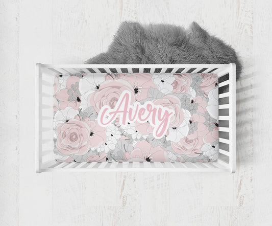 Floral Crib Sheet