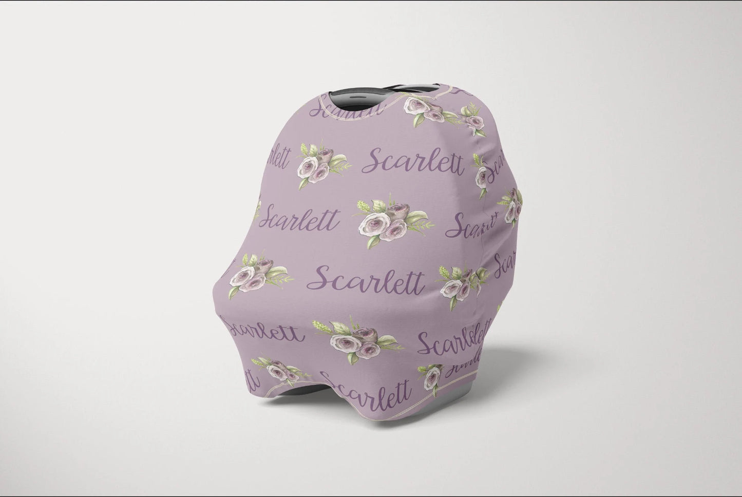 Purple Rose Carseat Cover