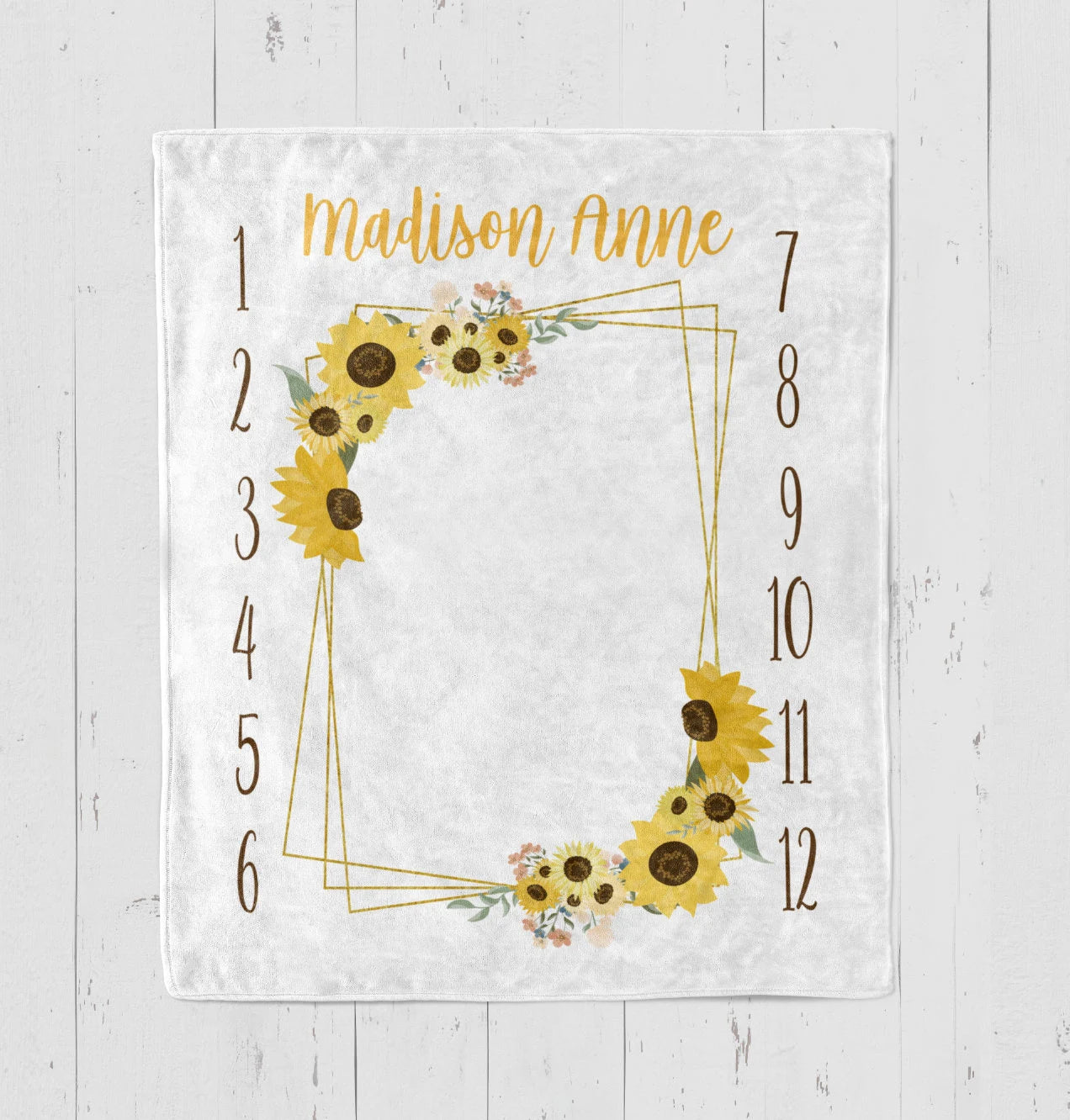 Sunflower Milestone Blanket