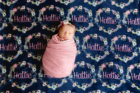 Floral Wreath Blanket